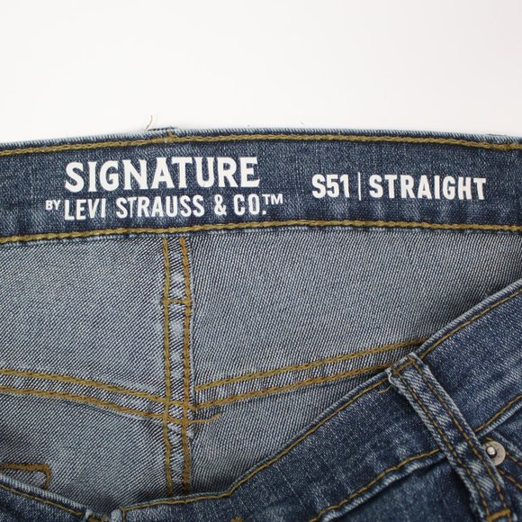 Signature by Levi's Mens 40x32 Straight S51 Denim Jeans - Picture 5 of 7